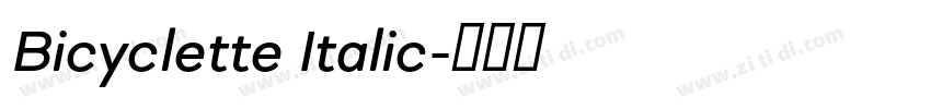 Bicyclette Italic字体转换